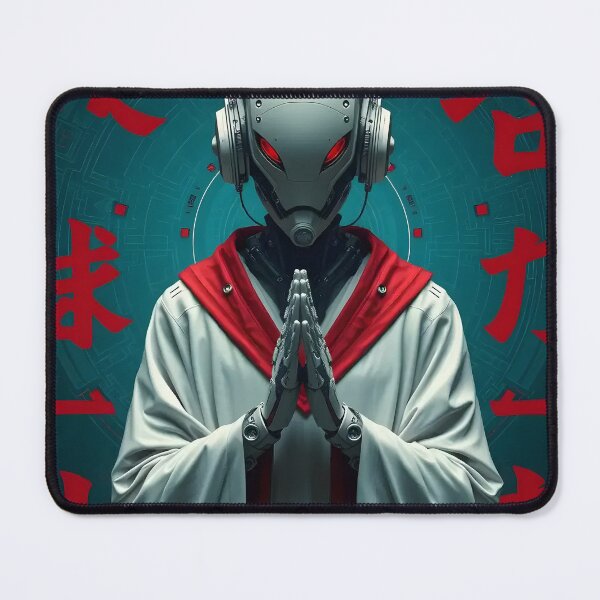 Item preview, Cybernetic Monk in Silent Digital Prayer designed and sold by RadishWerks.