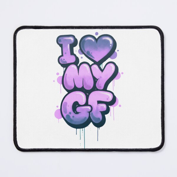 Item preview, Purple Graffiti I Love My GF designed and sold by Panda Creative Studio.