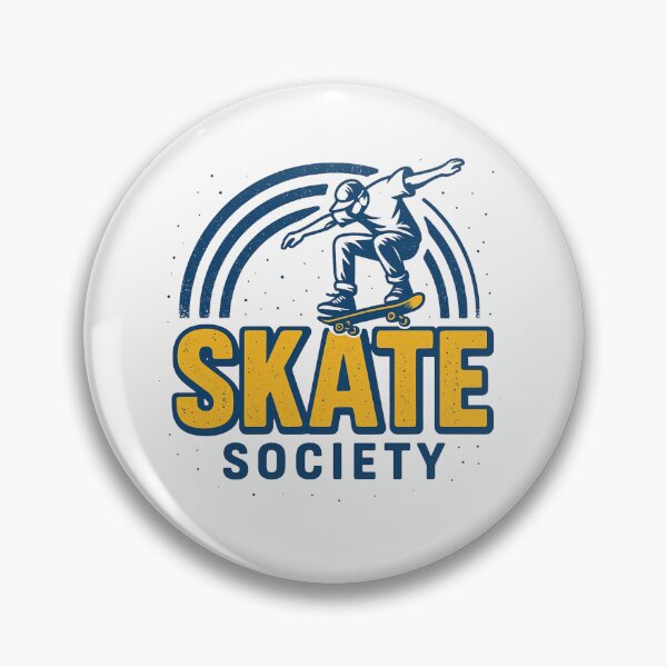 Item preview, Skate Society – Retro Skater Jump Logo Design designed and sold by BRONX71.