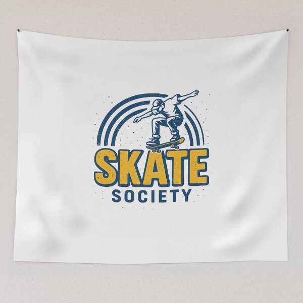Item preview, Skate Society – Retro Skater Jump Logo Design designed and sold by BRONX71.