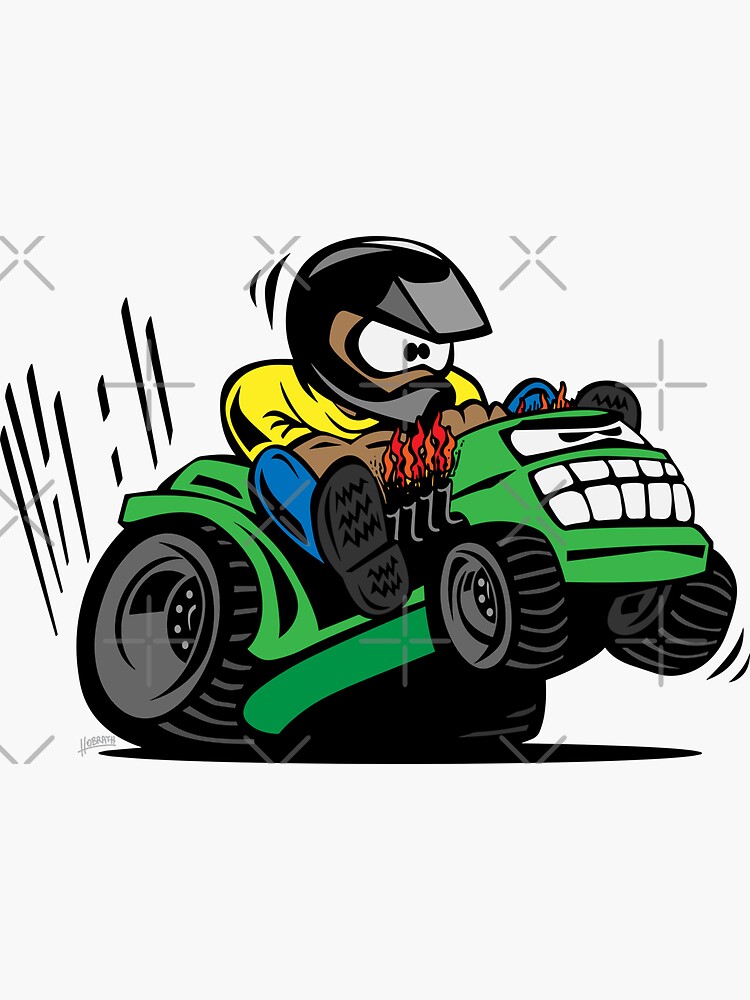 Cartoon Riding Lawnmower Tractor by hobrath