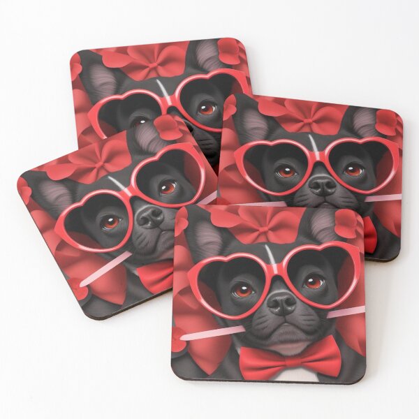Item preview, Cute French Bulldog in Heart Glasses – Romantic Puppy Illustration designed and sold by Ivy-Triggs.