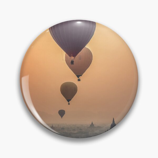 Item preview, Balloons In Sunset Over City Photographic Print designed and sold by Mother-Nature65.