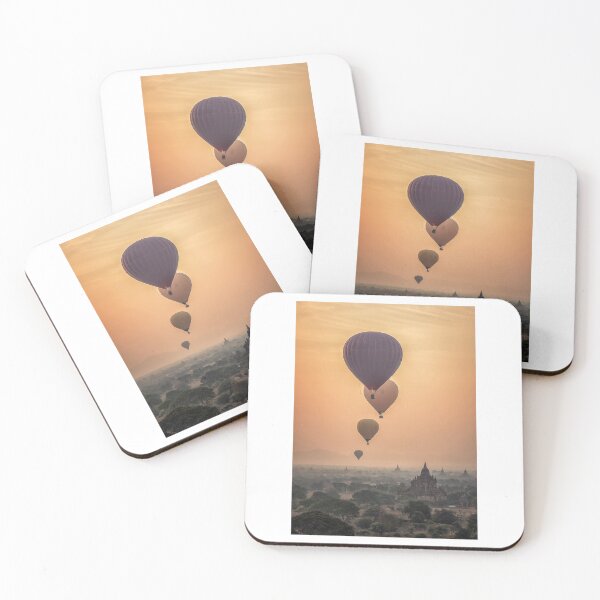 Item preview, Balloons In Sunset Over City Photographic Print designed and sold by Mother-Nature65.