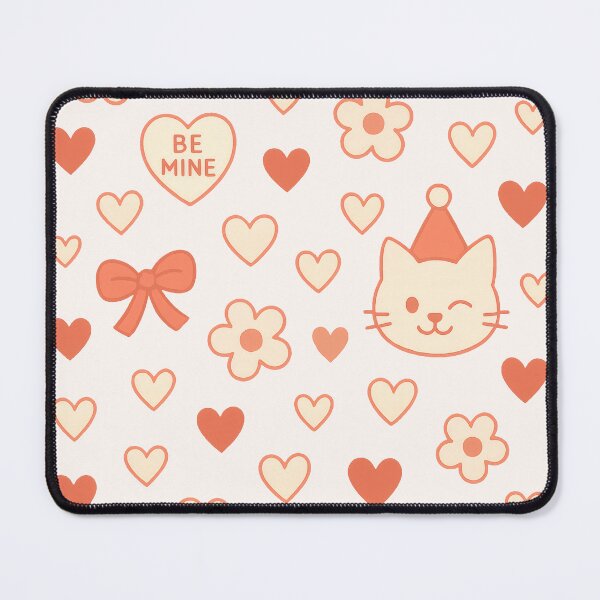 Item preview, Minimalist Valentine Pattern – Hearts, Flowers and Cute Animals designed and sold by Ombrya.