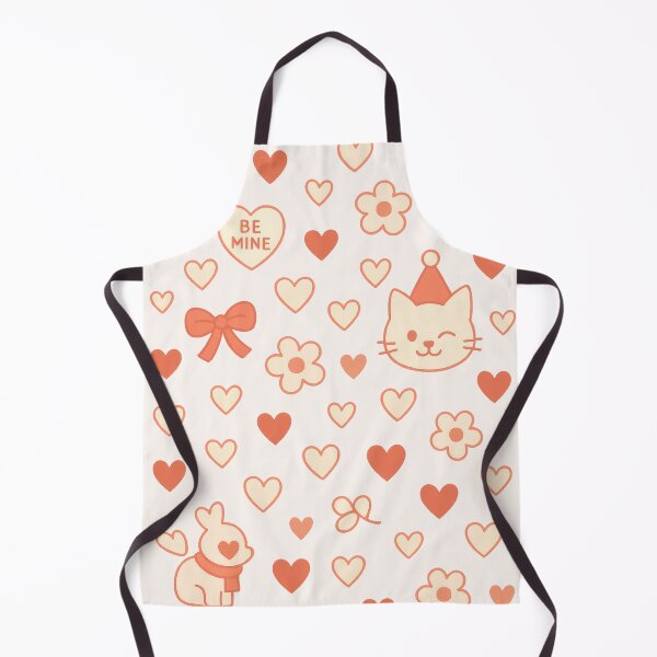 Item preview, Minimalist Valentine Pattern – Hearts, Flowers and Cute Animals designed and sold by Ombrya.
