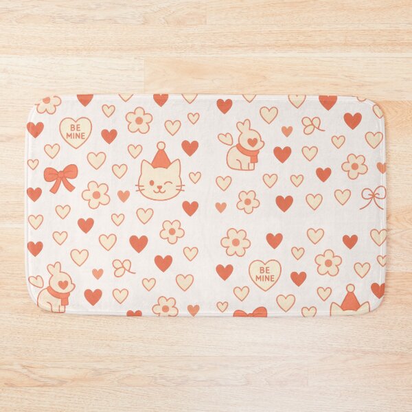 Item preview, Minimalist Valentine Pattern – Hearts, Flowers and Cute Animals designed and sold by Ombrya.