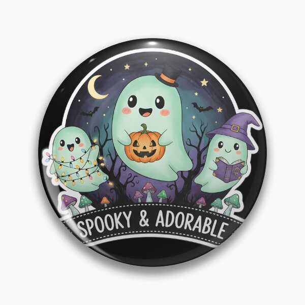Item preview, Cute Spooky Ghost Trio Halloween Art designed and sold by Ekracreatives.