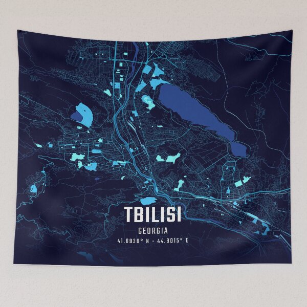 Item preview, Tbilisi Midnight City Map designed and sold by HomeLivingCo.