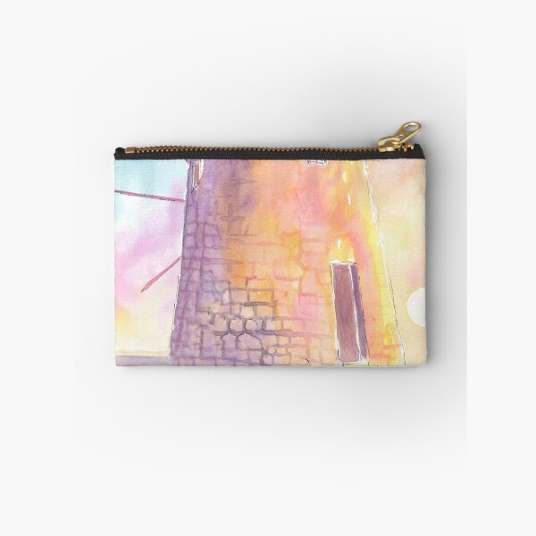 Item preview, Charming Greek Island Windmill Mediterranean at Sunset with Cats designed and sold by artshop77.