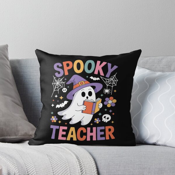 Item preview, Groovy Spooky Teacher Ghost Floral Teacher Halloween 1 designed and sold by RoyTill0Art.