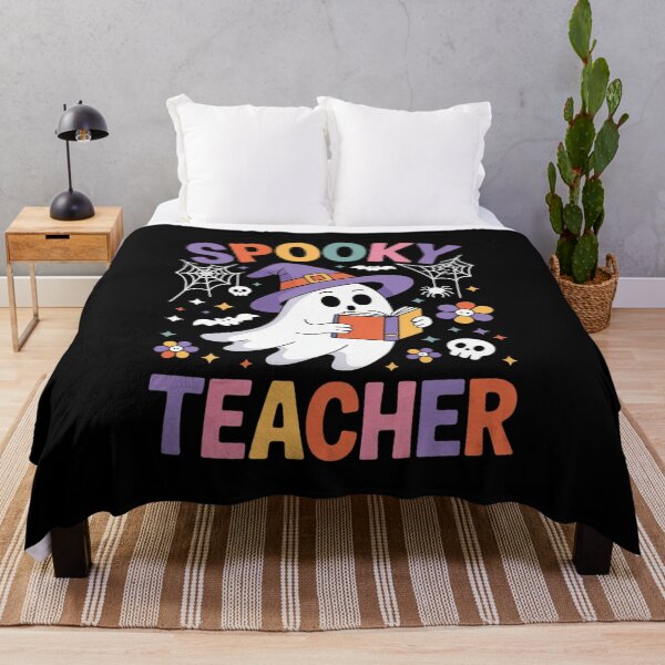 Item preview, Groovy Spooky Teacher Ghost Floral Teacher Halloween 1 designed and sold by RoyTill0Art.