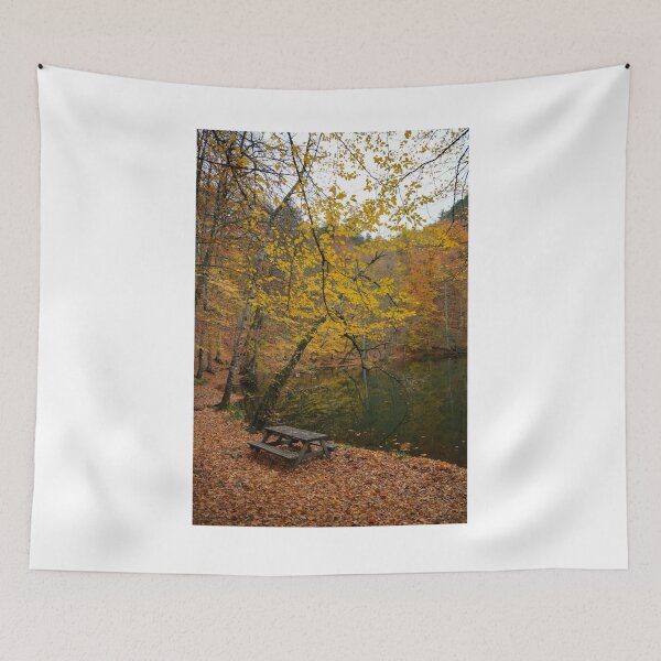 Artikelvorschau, Herbstwaldsee-Szene Fotodruck entworfen und verkauft von Mother-Nature65.