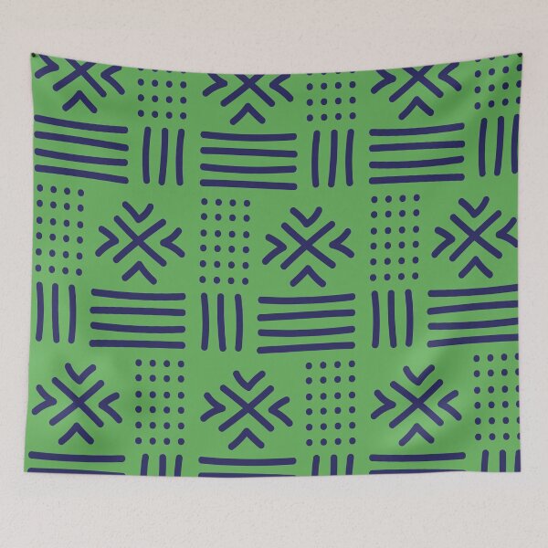 Item preview, African textile pattern - Green Bogolan designed and sold by Wolagno.