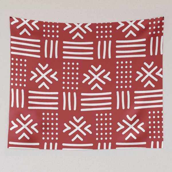 Item preview, African textile pattern - Red Bogolan designed and sold by Wolagno.