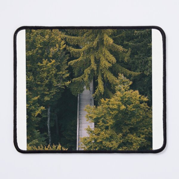 Item preview, Wooden Bridge Through Forest Trees Photographic Print designed and sold by Mother-Nature65.