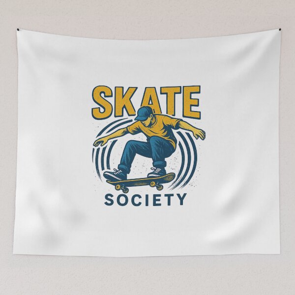 Item preview, Skate Society – Dynamic Retro Skateboarding Illustration designed and sold by BRONX71.