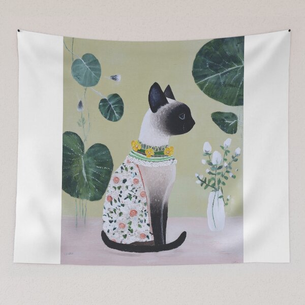 Item preview, Ilustración de un gato siamés.3 designed and sold by lautir.