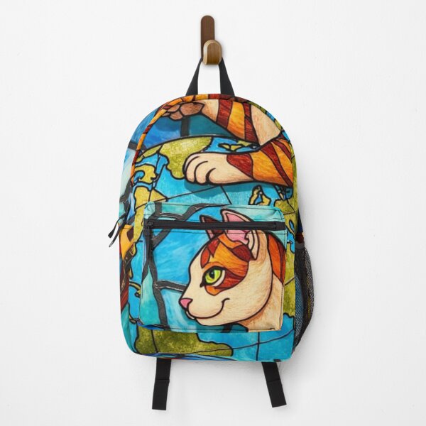 Item preview, Pause the World, Pet the Cat – Stained-Glass Cat Art designed and sold by TroyTheTerrific.