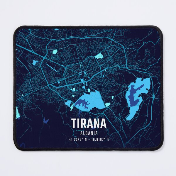 Item preview, Tirana Midnight City Map designed and sold by HomeLivingCo.