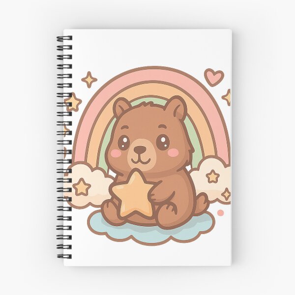 Item preview, Kawaii Capybara with Star on Rainbow Cloud – Cute Pastel Animal Art designed and sold by Steinart.