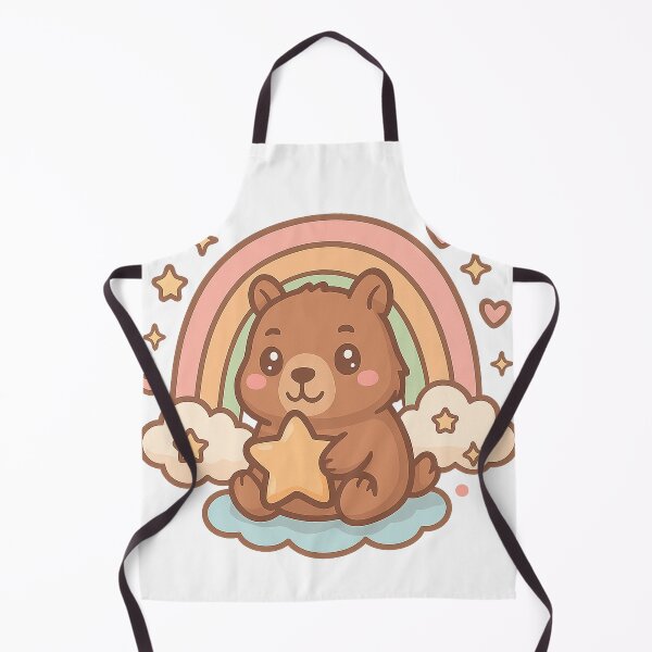 Item preview, Kawaii Capybara with Star on Rainbow Cloud – Cute Pastel Animal Art designed and sold by Steinart.