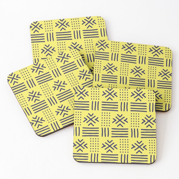 Item preview, African textile pattern - Yellow Bogolan designed and sold by Wolagno.