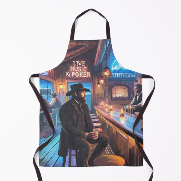 Item preview, Illuminated Old West Bar Scene out in the Wilderness at Night designed and sold by artshop77.
