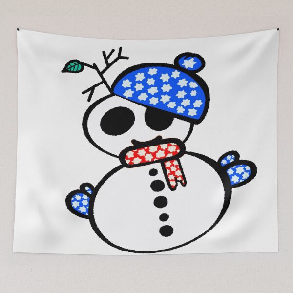 Item preview, Classy Snowman in Winter Blue – Cute Christmas Holiday Illustration designed and sold by French Papyrus Studio.