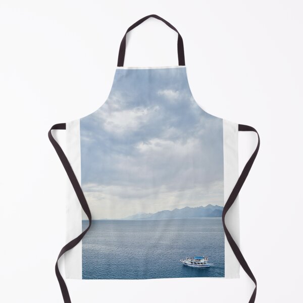 Item preview, Clouds Over Calm Waters With Boat Photographic Print designed and sold by Mother-Nature65.
