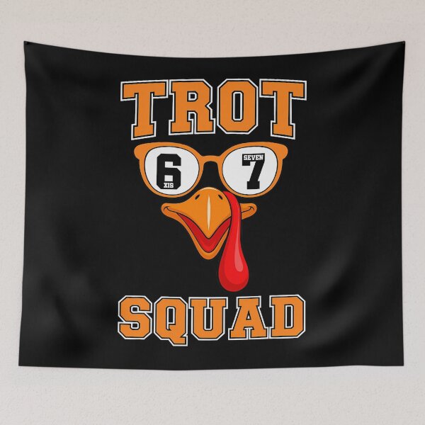 Item preview, Trot Happy Gobble Thanksgiving 80s Cute Squad Fall designed and sold by CalvinVanAuken.