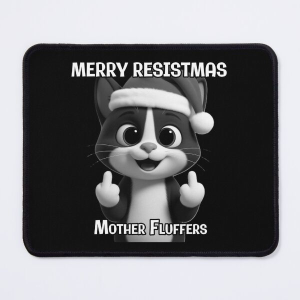 Item preview, Merry Resistmas Mother Fluffers - Sassy Christmas Cat designed and sold by A-T-H.