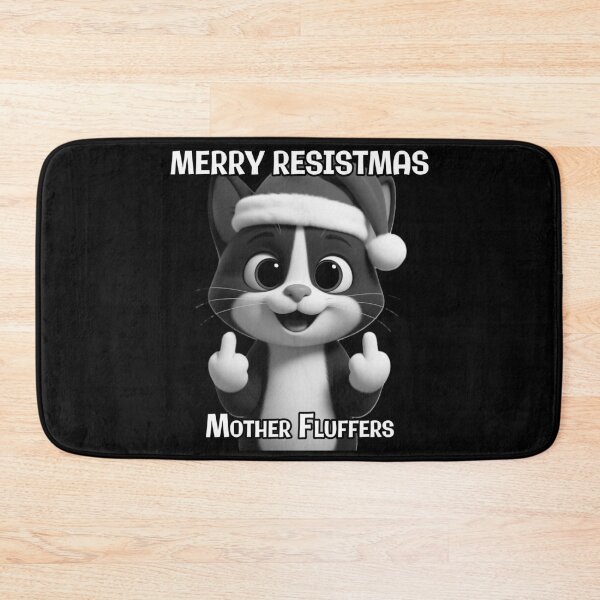 Item preview, Merry Resistmas Mother Fluffers - Sassy Christmas Cat designed and sold by A-T-H.
