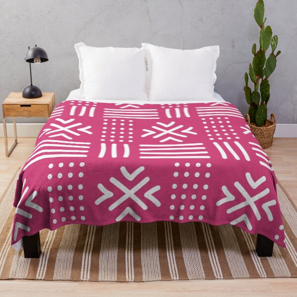 Item preview, African textile pattern - Pink Bogolan designed and sold by Wolagno.