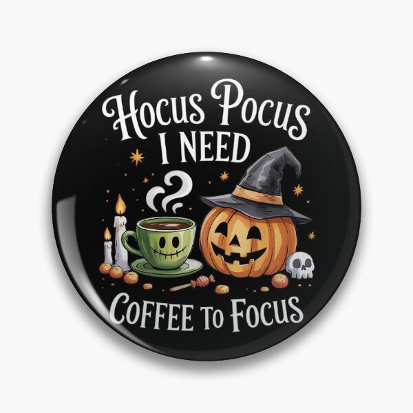 Item preview, Hocus Pocus I Need Coffee to Focus Halloween Teacher witch Men Women designed and sold by RuthGAArt.