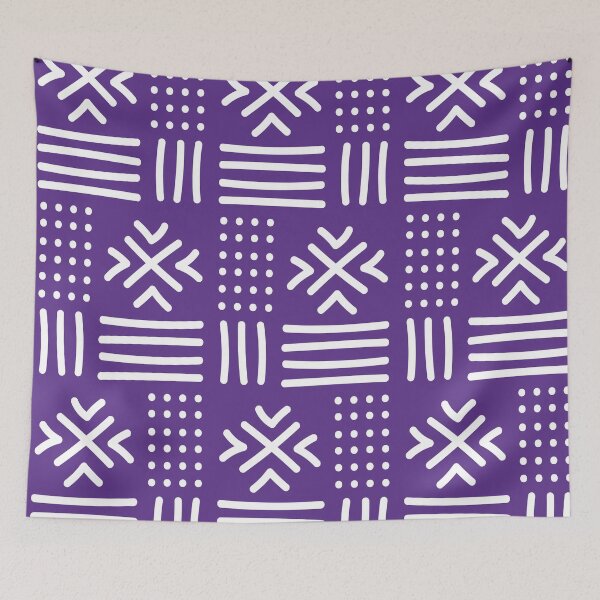 Item preview, African textile pattern - Purple Bogolan designed and sold by Wolagno.