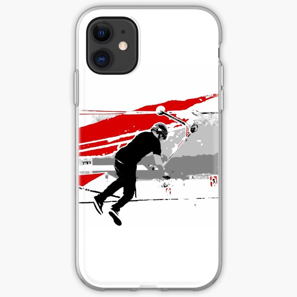 Spinning the Deck - Tail-whip Scooter Stunt iPhone Soft Case