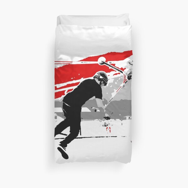 Spinning the Deck - Tail-whip Scooter Stunt Duvet Cover