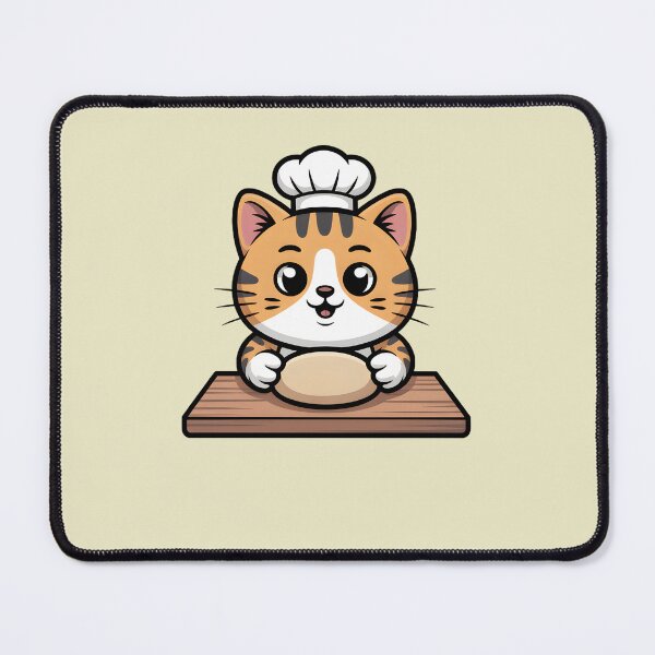 Item preview, Cute Cat Baker Kneading Dough designed and sold by Mr-wow.