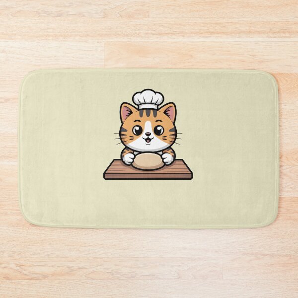 Item preview, Cute Cat Baker Kneading Dough designed and sold by Mr-wow.