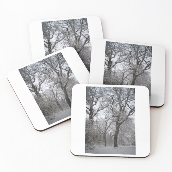 Item preview, Winter Trees In Snow Black and White Photographic Print designed and sold by Mother-Nature65.