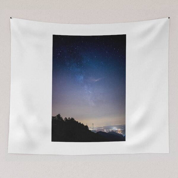 Item preview, Blue Night Sky Over Cityscape Photographic Print designed and sold by Mother-Nature65.