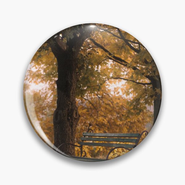 Artikelvorschau, Bank Herbst Bäume Landschaft Fotodruck entworfen und verkauft von Mother-Nature65.