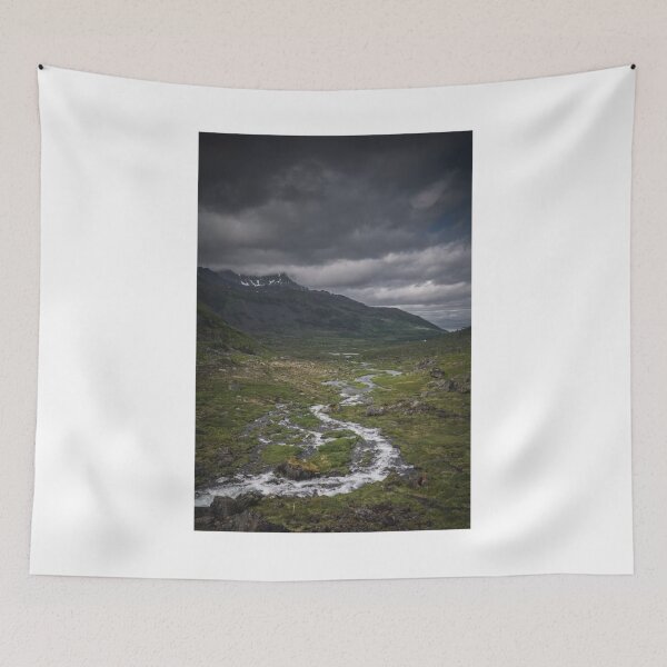 Item preview, Dark Skies Mountain Stream Landscape Photographic Print designed and sold by Mother-Nature65.