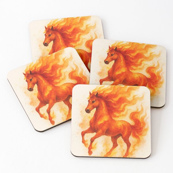 Item preview, 2026 Fire Horse Watercolor – Best Wishes Zodiac Card designed and sold by EmeraldeaDesign.