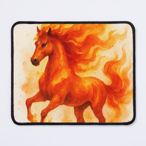 Item preview, 2026 Fire Horse Watercolor – Best Wishes Zodiac Card designed and sold by EmeraldeaDesign.