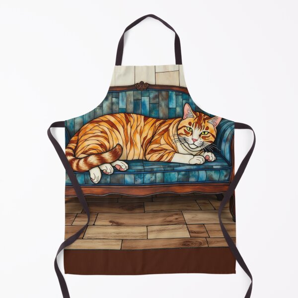 Item preview, Cat Nap in the Arvo – Aussie Stained-Glass Cat Art designed and sold by TroyTheTerrific.