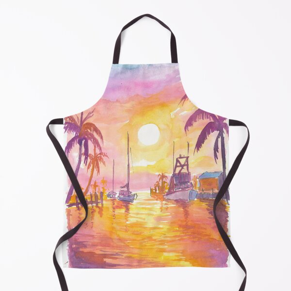 Item preview, Islamorada Marina with Palms a Golden Sunset at the Florida Keys designed and sold by artshop77.