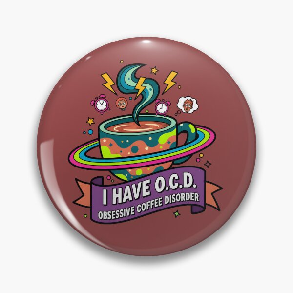 Item preview, Funny Obsessive Coffee Disorder Art designed and sold by InkWeaveShop.
