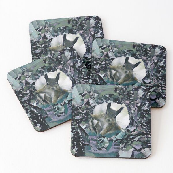 Item preview, SQUIRREL IN TREETOP IN SHADES OF PURPLE, GREEN, BROWN AND BEIGE designed and sold by Most1234.